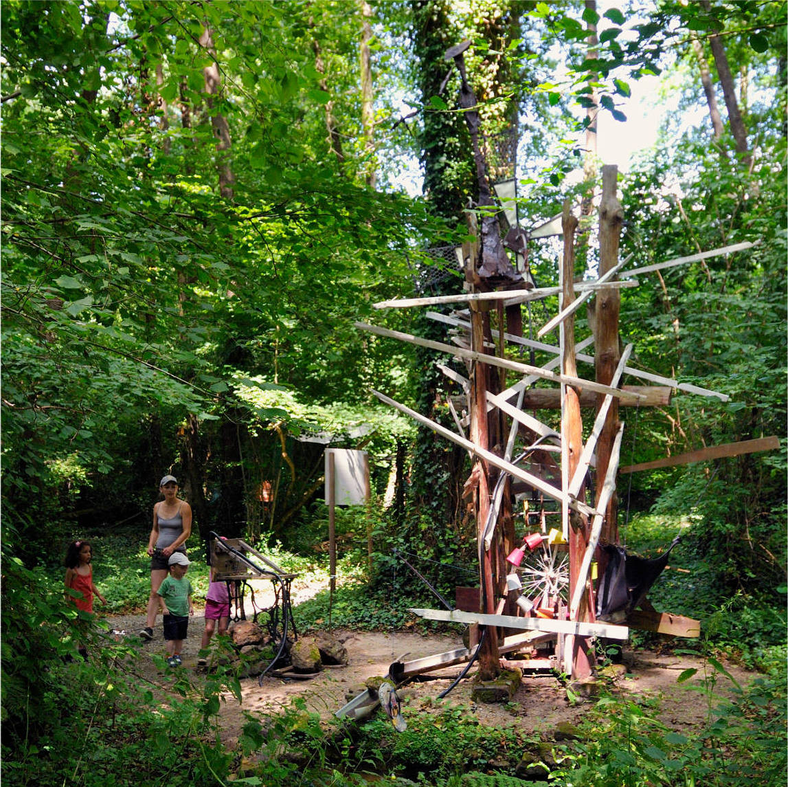 Moulin, sculture en bois
